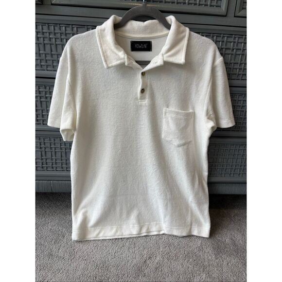 Howlin' Off-White Mr. Fantasy Polo, $175 Med G39 - Picture 2 of 8